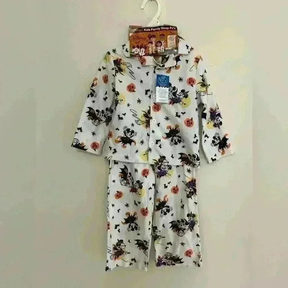 Disney Fleece Long Sleeve Pajama Set Toddler  Mickey Minnie Halloween Size 3T - Picture 1 of 6